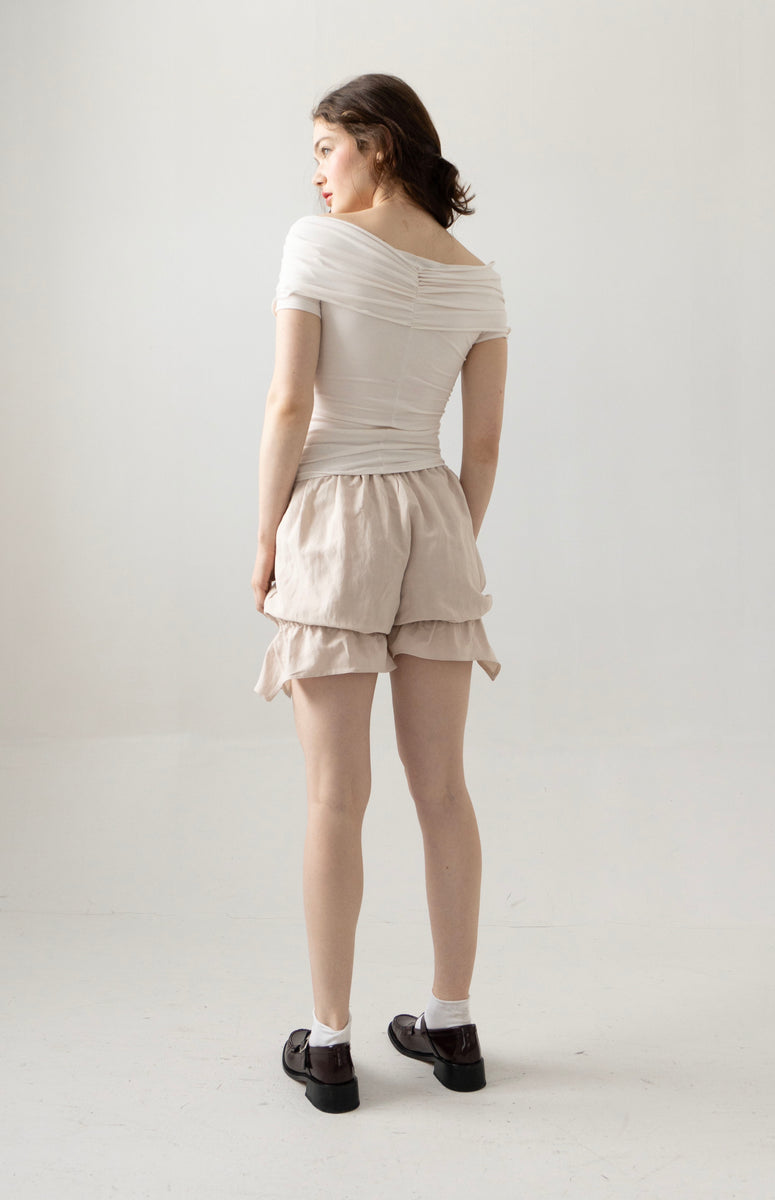 Beige Crepe Bloomers