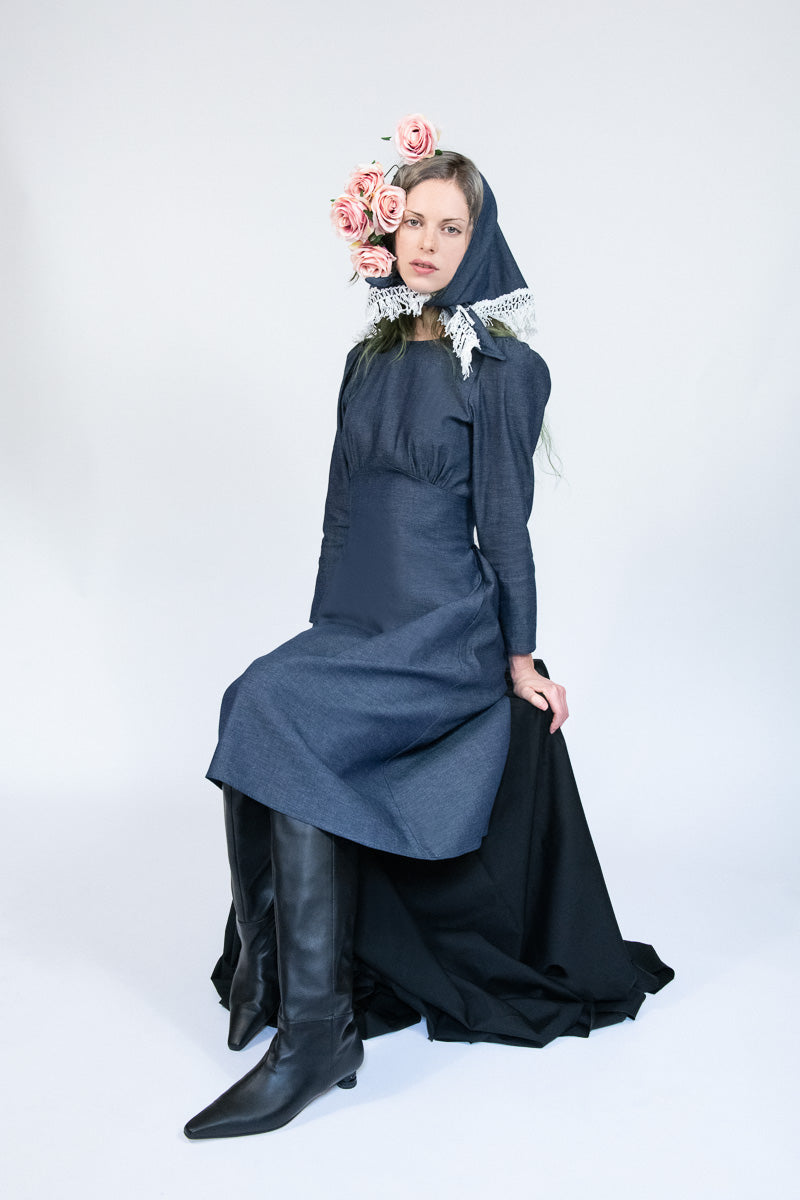 Veda Dress In Denim – Rightful Owner