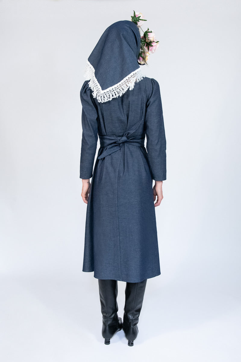 veda denim dress Veda dress Indigo / 6